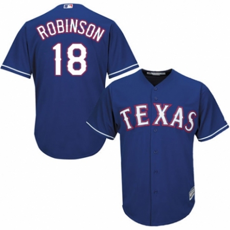 Youth Majestic Texas Rangers #18 Drew Robinson Replica Red Alternate Cool Base MLB Jersey