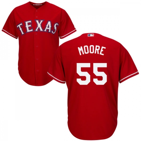 Men's Majestic Texas Rangers #55 Matt Moore Replica Red Alternate Cool Base MLB Jersey