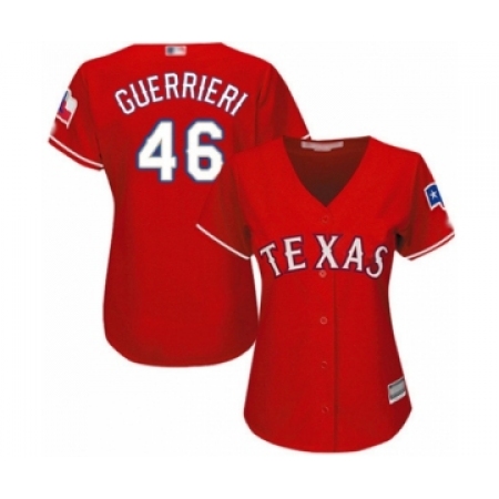 Women's Texas Rangers #46 Taylor Guerrieri Authentic Red Alternate Cool Base Baseball Player Jersey